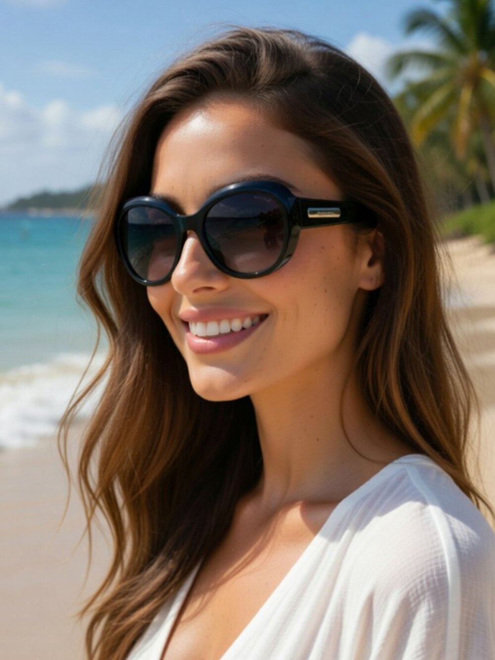 Giorgio Armani Sunglasses AR 8001 50178G Blk Gray Grad 56MM